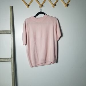 KORET WOMEN'S SHORT SLEEVE PINK SWEATER SIZE 1X